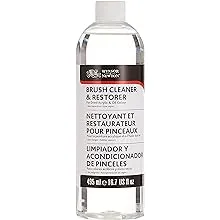 Winsor & Newton Brush Cleaner & Restorer - 16 Fl Oz (Pack of 1) Bottle, WhiteWinsor & Newton Brush Cleaner & Restorer - 16 Fl O…