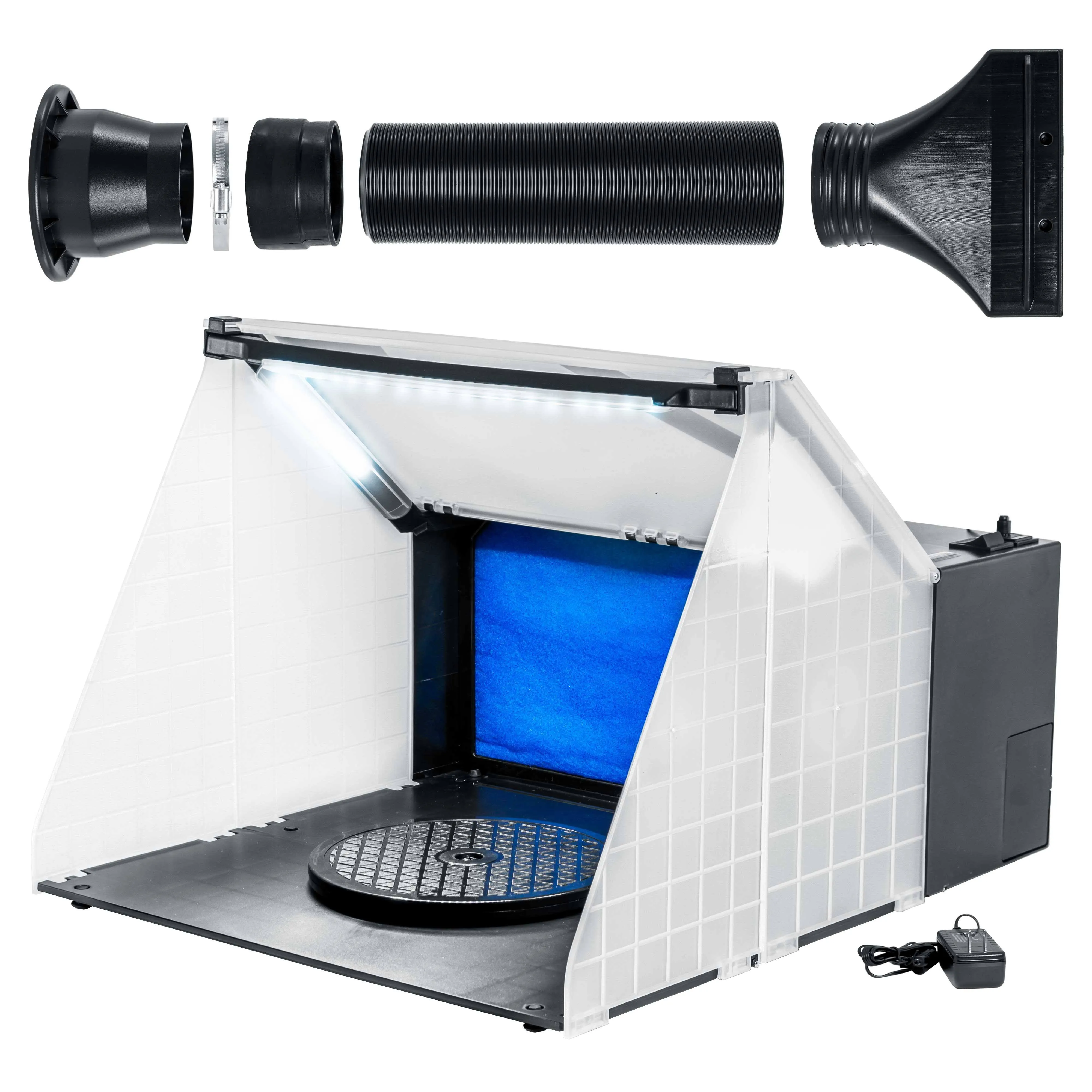 Master Airbrush Brand Lighted Portable Hobby Spray Booth with LED Lighting for