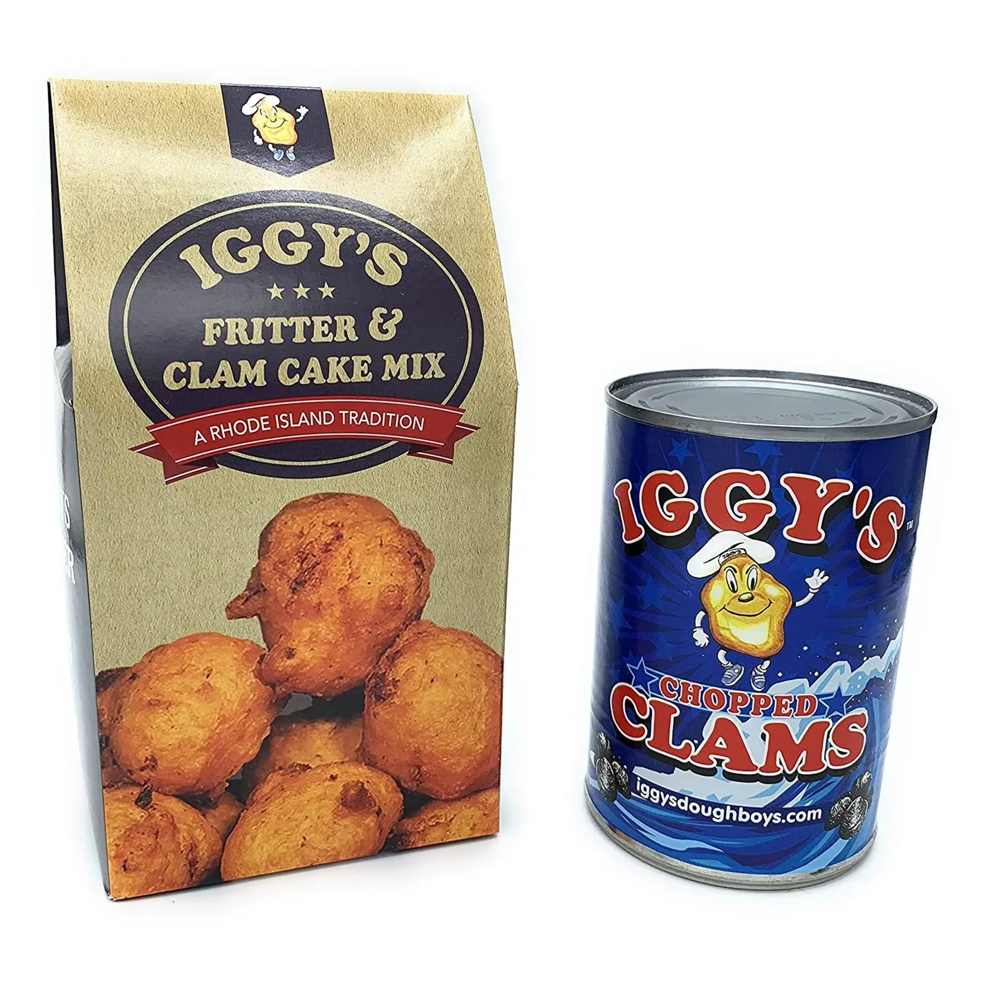 Iggy's Clam Cake Mix and Chopped Clams (Clam cakes)