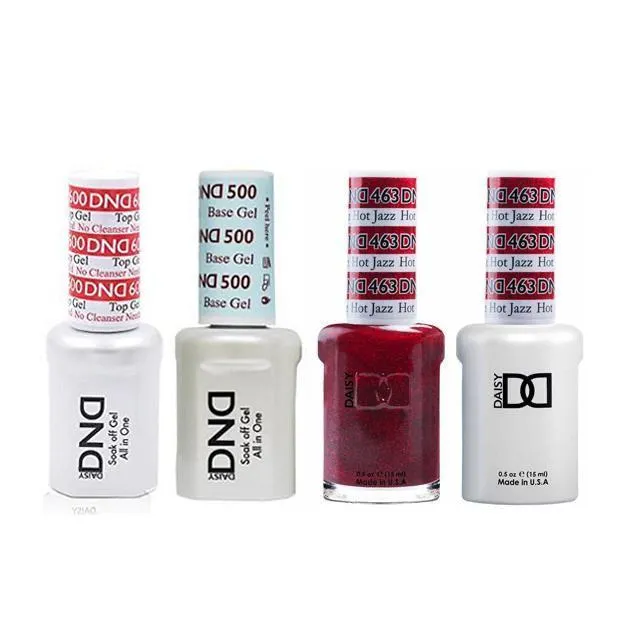 DND - #500#600 Base, Top, Gel &amp; Lacquer Combo - Hot Jazz - #463