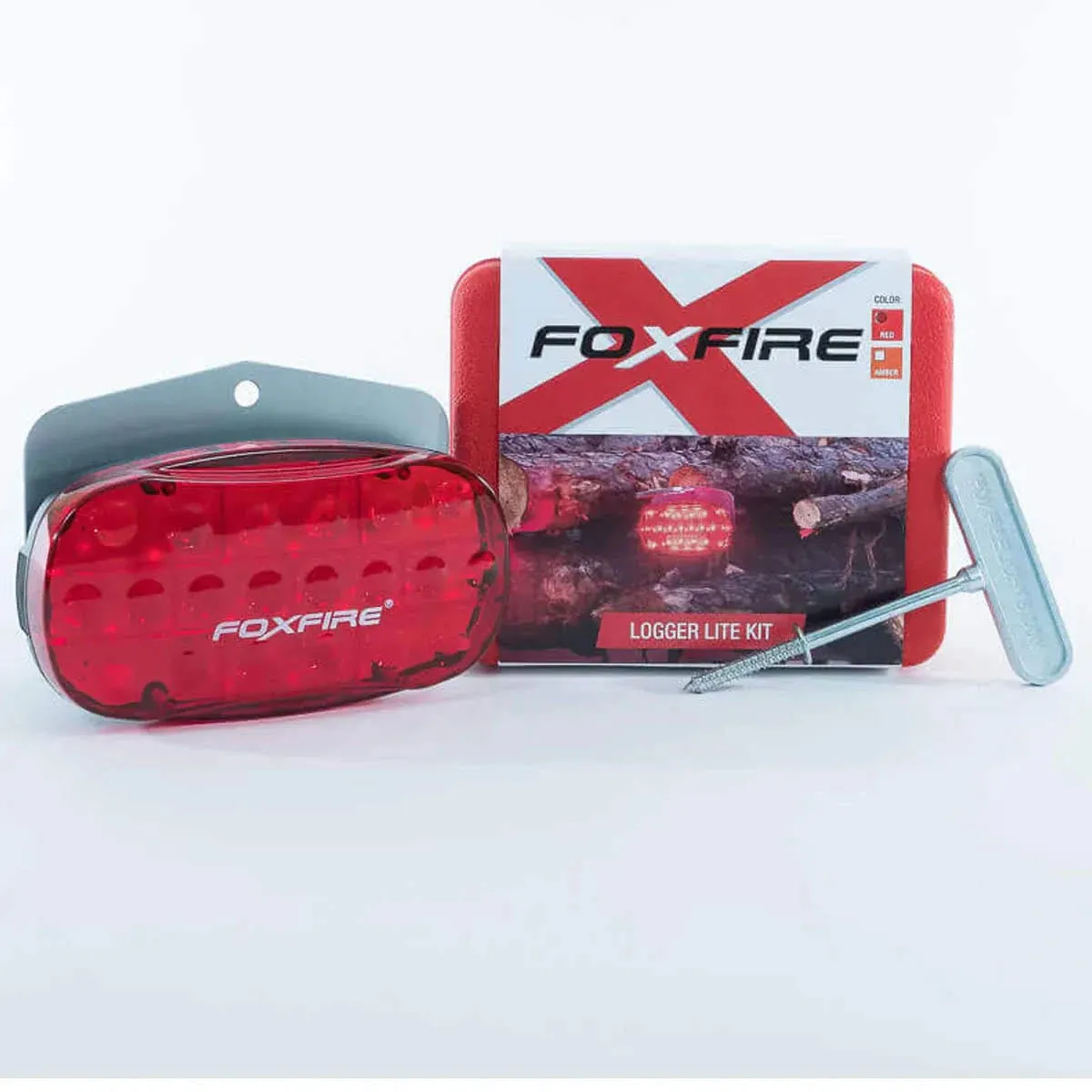 FOXFIRE FLLK-R Logger Lite Kit for Vehicle Safety, Logging Trucks, Utility Pole Transportation, Red