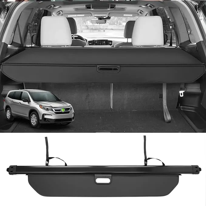 Powerty Compatible with Cargo Cover Honda Pilot 2016-2022 Behind 2nd Row SEATS ...