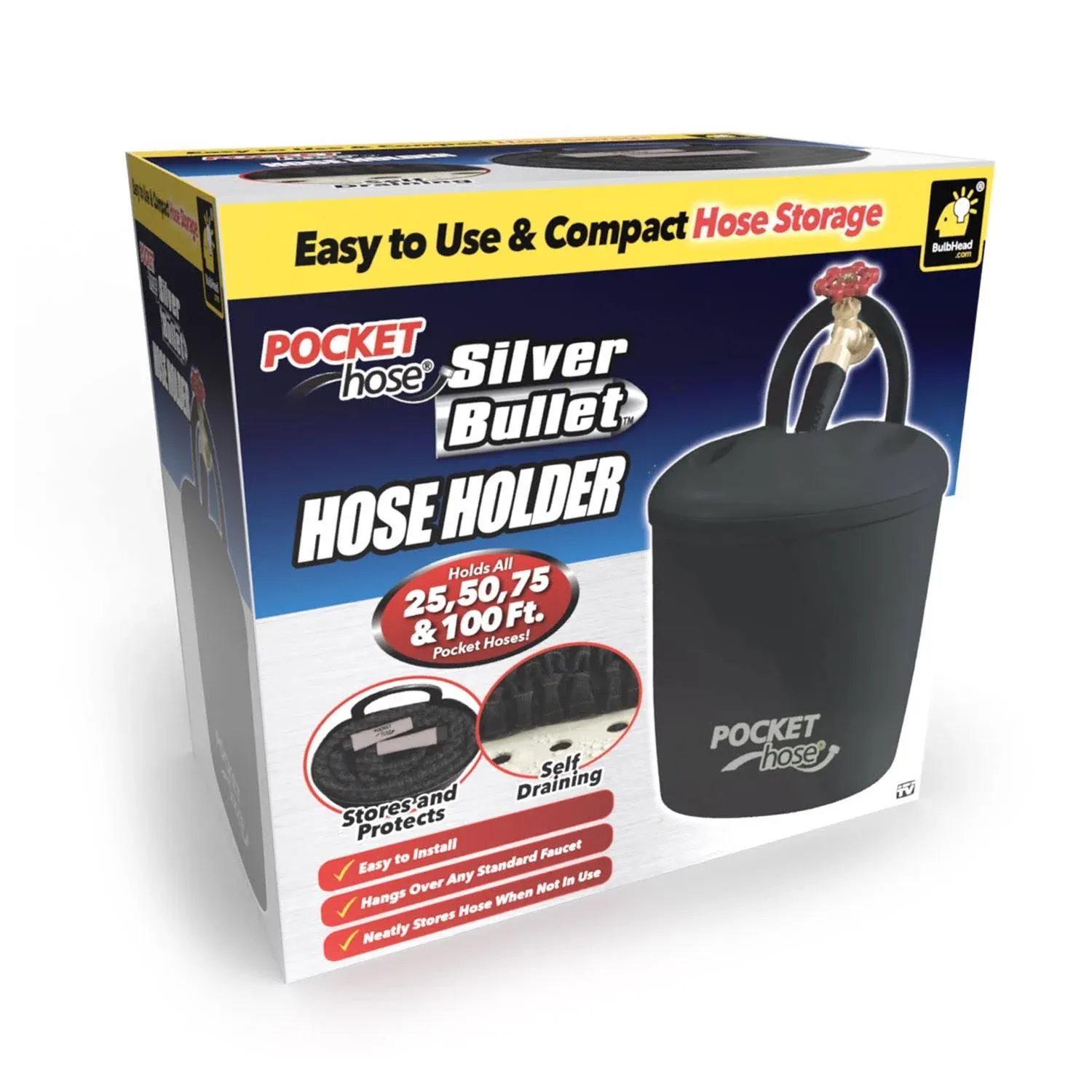 Pocket Hose Silver Bullet Holder