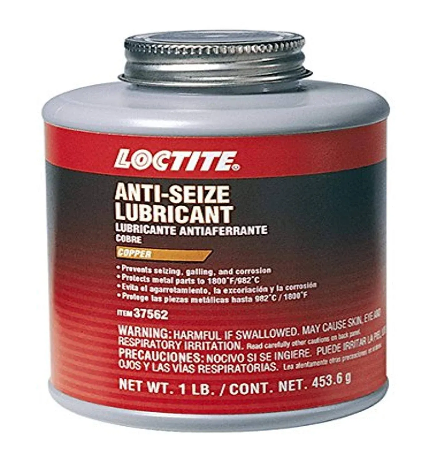 Loctite 37562 Copper Anti-Seize Lubricant, 1 lb, Brushtop