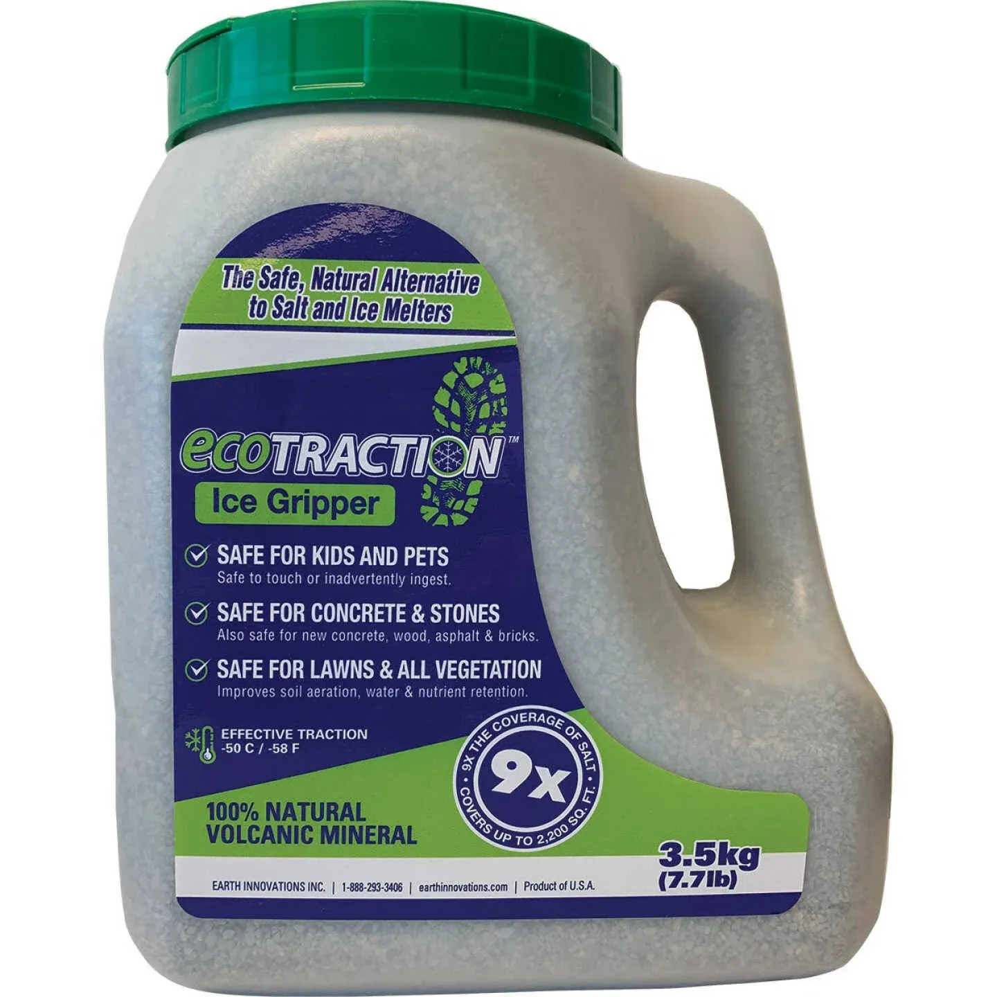 ecoTRACTION ET3RJ Ice Melter, Granule Crystal, Solid, 3.5 kg Jug