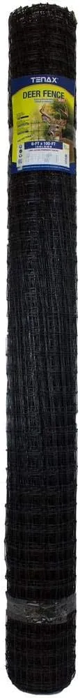 Tenax 1A120243 Deer Fence Select, 6 ft x 100 ft, Black