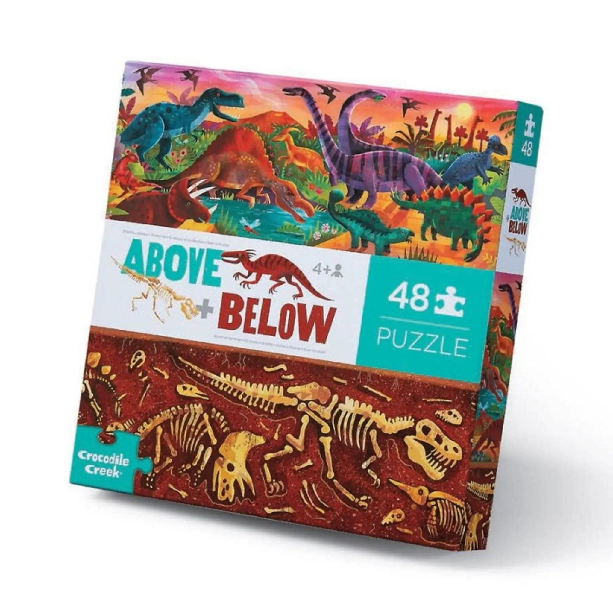 Crocodile Creek 48-Piece Above & Below Dinosaur World Puzzle