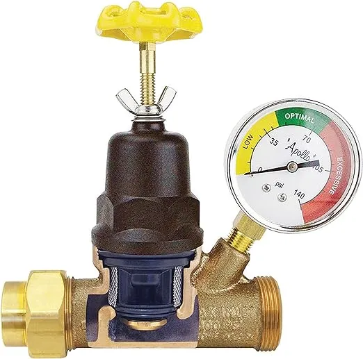 Apollo 3/4 in. FNPT Bronze Water Pressure Regulator with Gauge