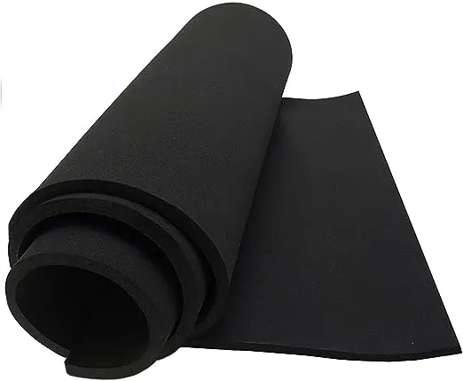 Dualplex Neoprene Sponge Foam Rubber Sheet Roll, 15 X 60 Inch X 1/4" Thick, Perfect Cosplay Padding, DIY Project Sheet - Easy Cut Non-Adhesive Multi-Function Soundproof Rubber Foam Sheet