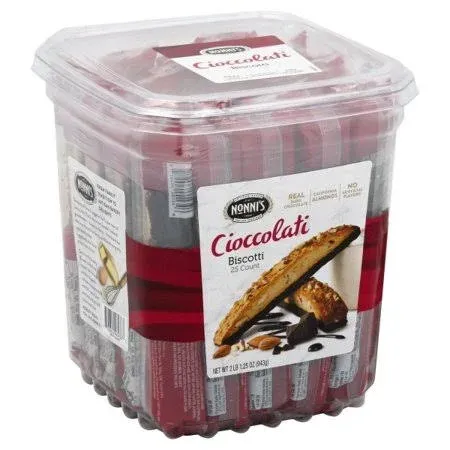 Nonni's Cioccolati Biscotti Individually Wrapped 48/Case