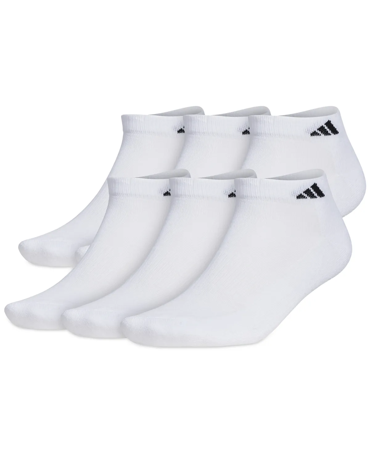 adidas Men's Athletic Cushioned Low Cut Socks with Arch Compression for a Secure Fit (6-Pair)