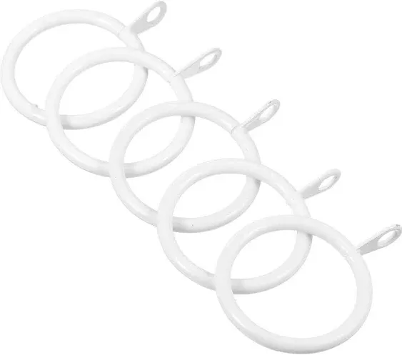 Shappy 40 Packs Metal Drapery Curtain Rings Curtain Rod Rings with Eyelets Hanging Rings for Curtains and Rods, Drape Sliding Eyelet Rings Internal Diameter(1.18in,White)