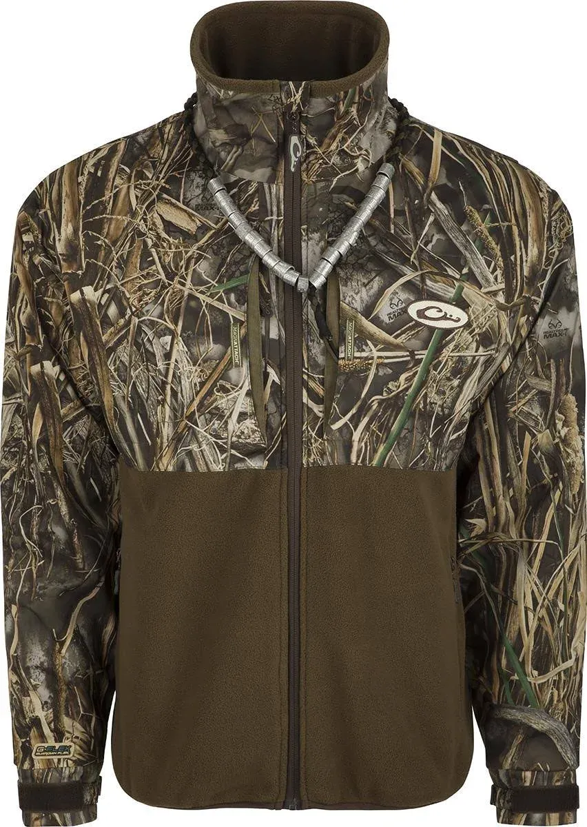 MST Guardian Flex Fleece Eqwader Full Zip Jacket - Mossy Oak Bottomland / 2Xlarge