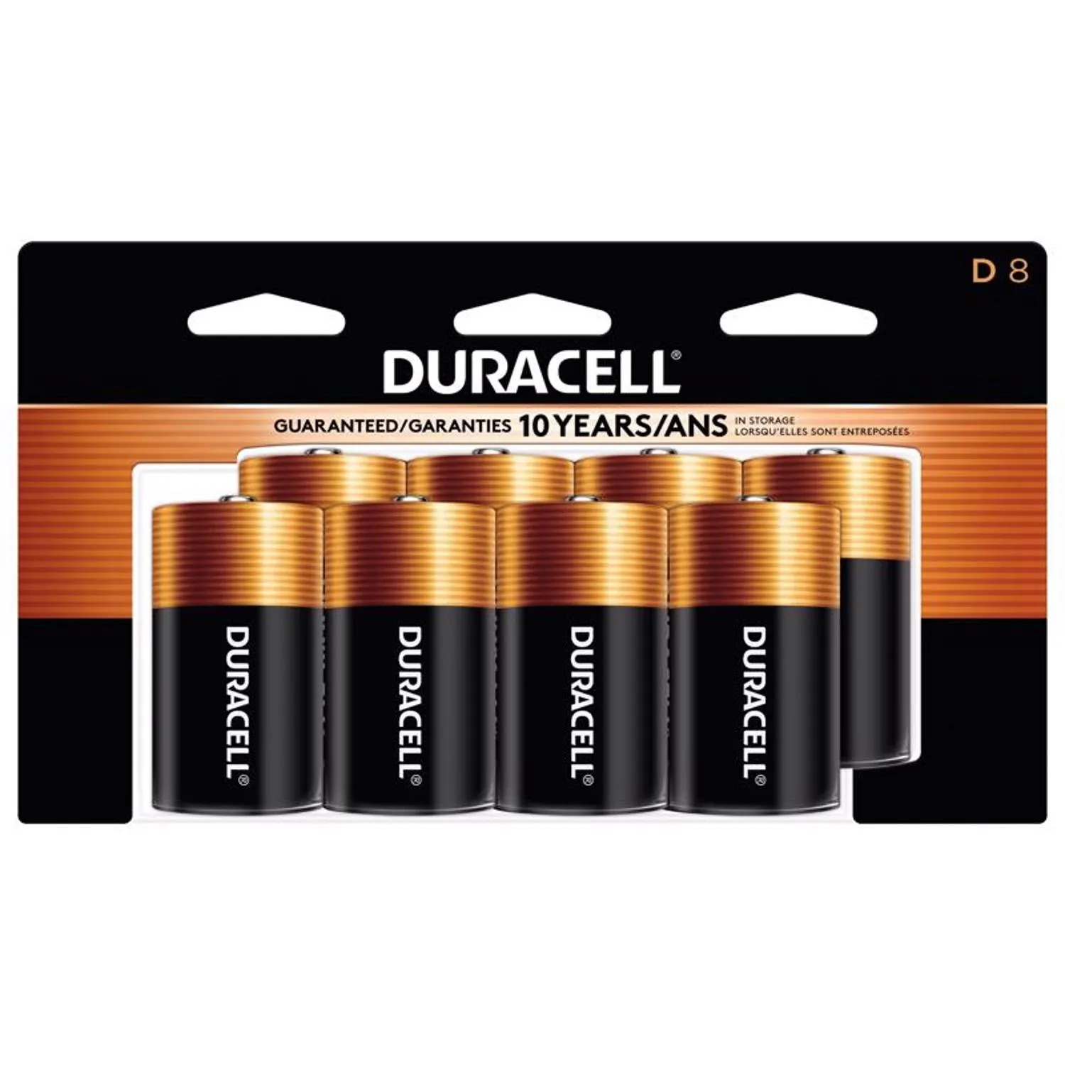 Duracell Coppertop D Batteries, 10 Count Pack, D Battery with Long-lasting Power, All-Purpose Alkaline D Battery for Household and Office Devices