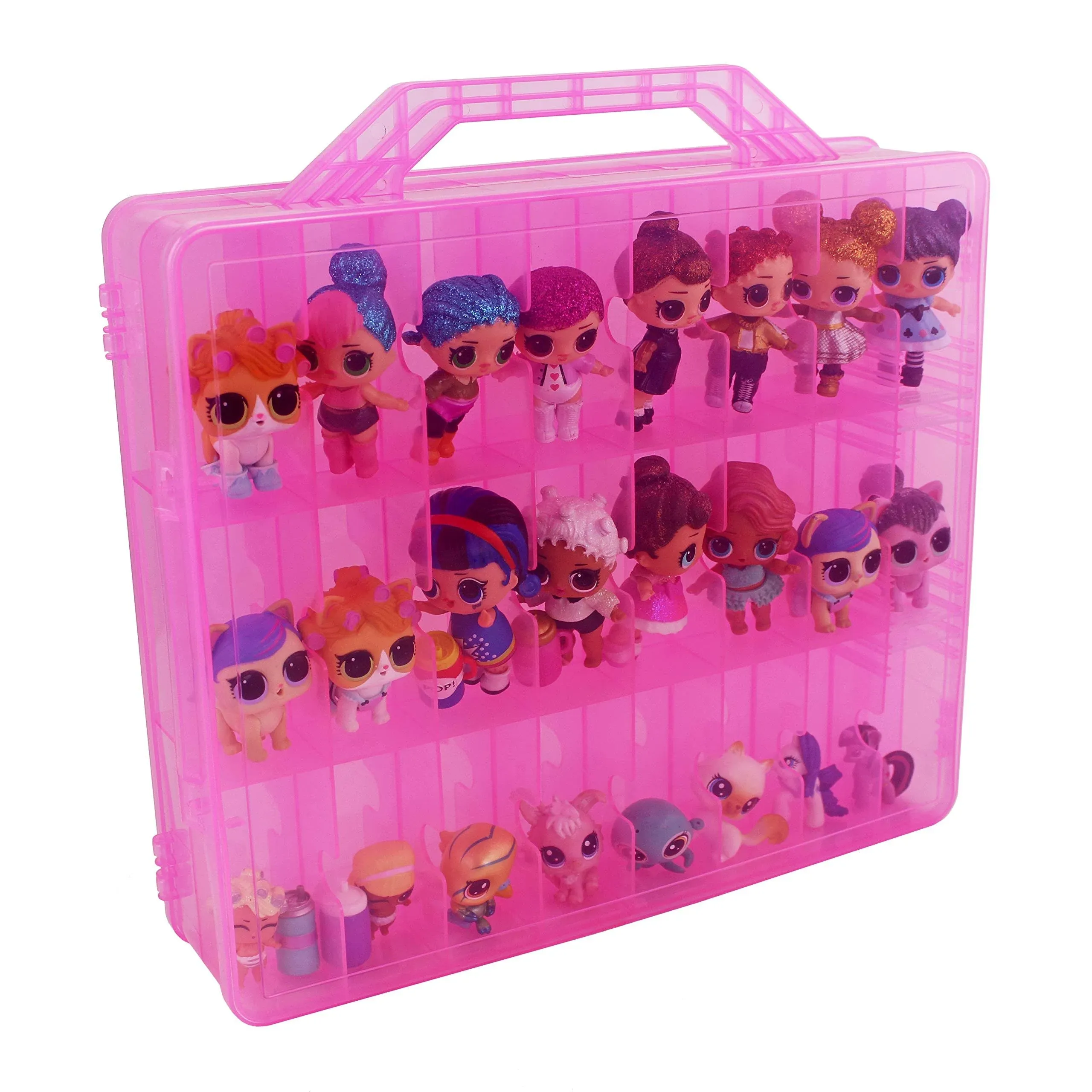 Bins &amp; Things Toys Organizer Storage Case with 48 Compartments Compatible