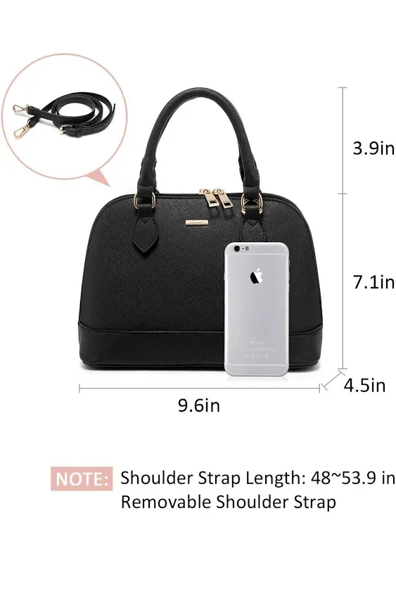 LOVEVOOK Purse for Women Small Crossbody Bags Classic Double Zip Top Handle Dome Satchel Bag