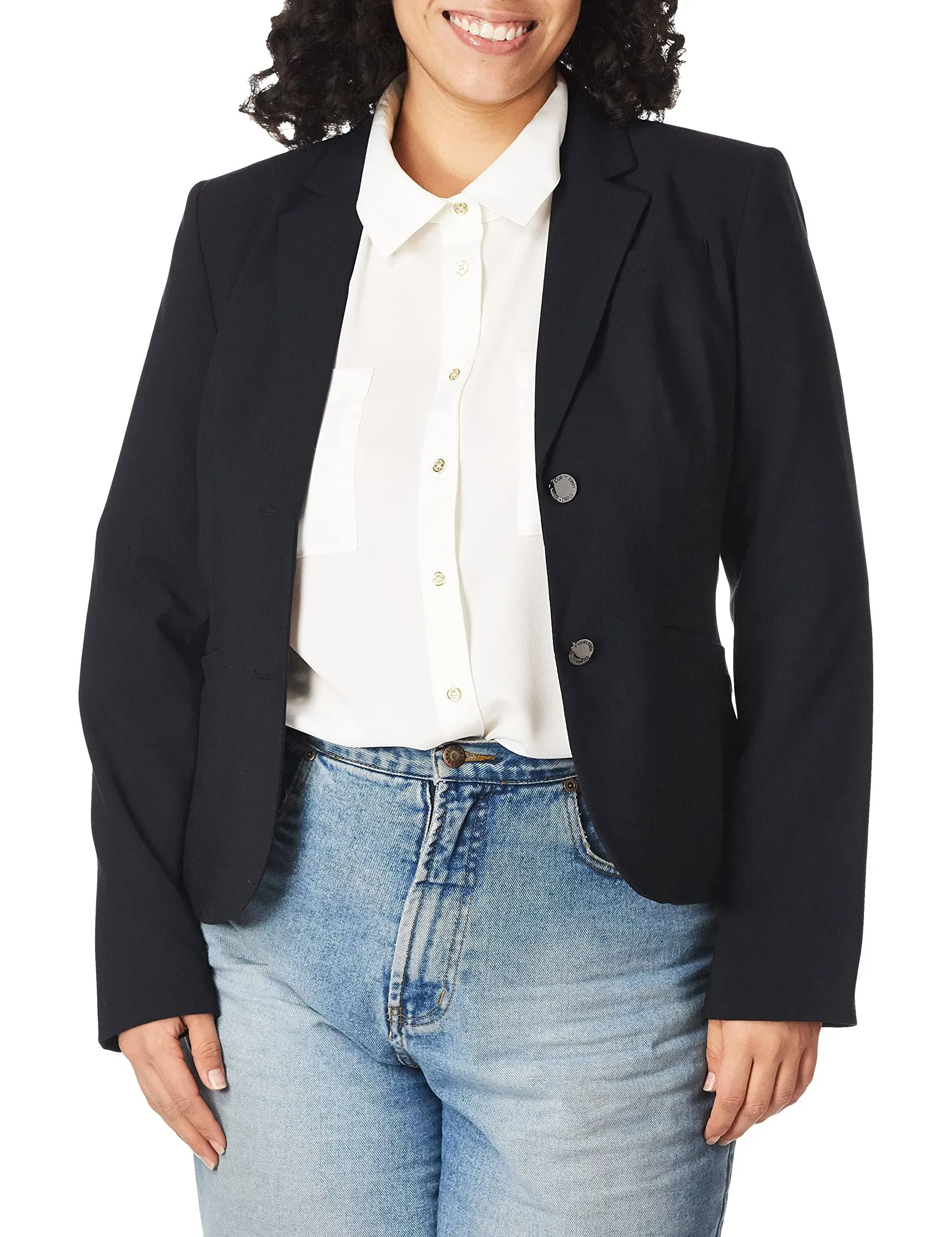 Calvin Klein Women&s Two-Button Suit Jacket - Navy 2