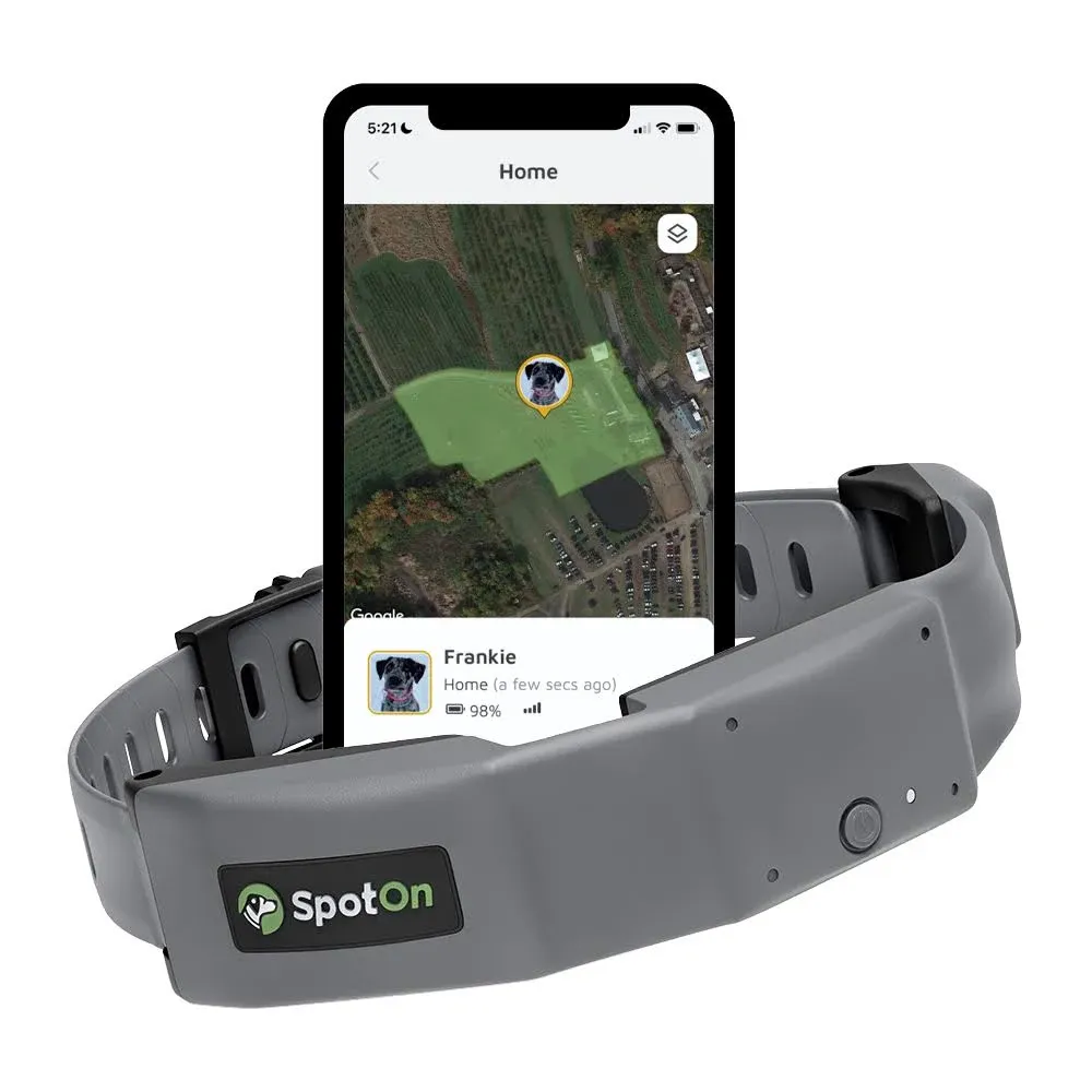 SpotOn GPS Dog Fence App Based Wireless Dog Fence Collar Waterproof Large / AT&amp;T