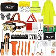 AUTODECO 126pcs Roadside Emergency Car Kit - Emergency Survival Kit Car Safety Kit