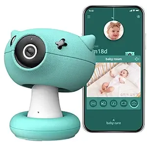 pixsee Smart Video Baby Monitor, Full HD Camera and Audio with Night Vision, Cry Detection, Temperature Humidity Sensors, 2 Way Talk, Encrypted Wireless WiFi for Phone App, Supports Alexa