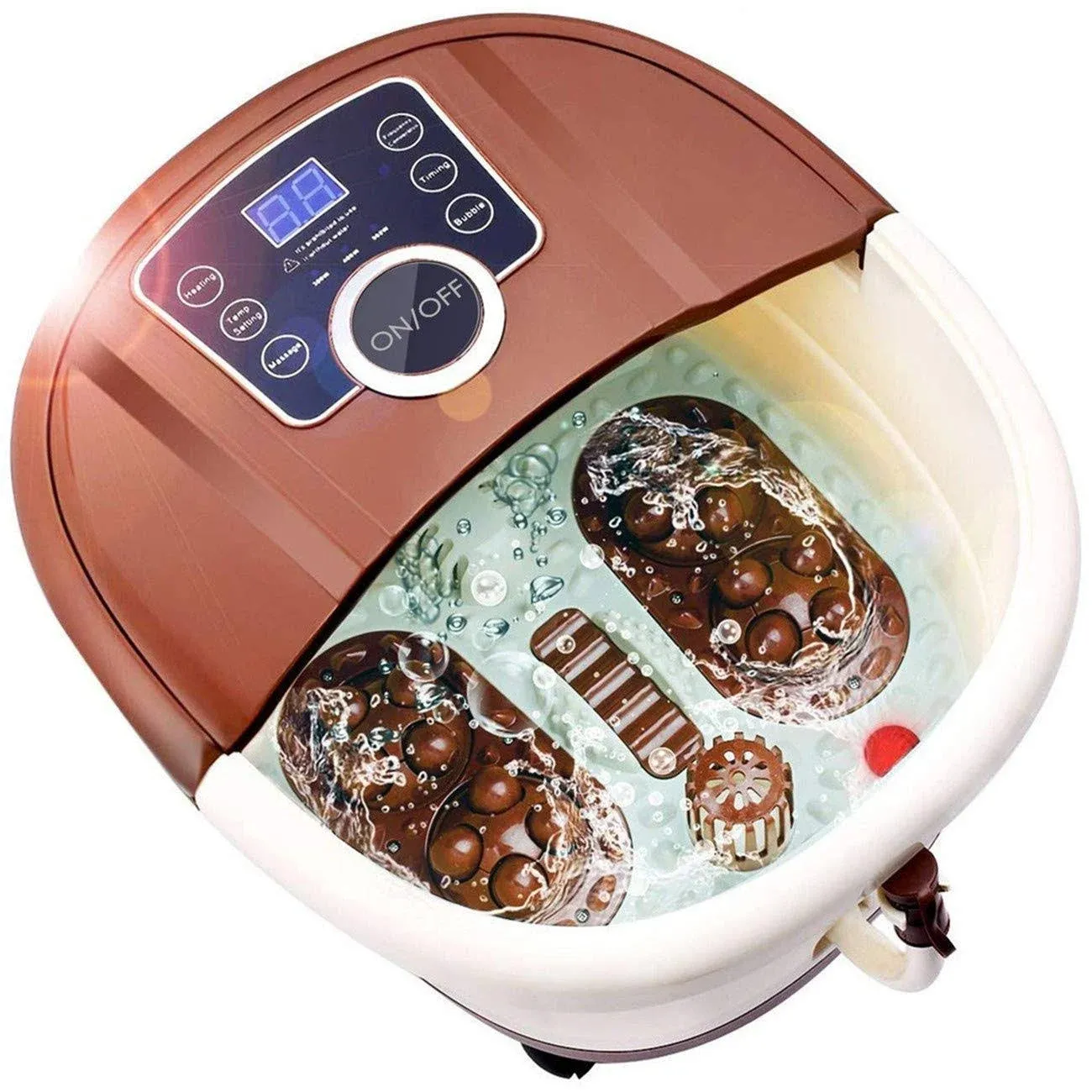 Foot Spa Bath Massager ,16 Pedicure Spa Shiatsu Roller Adjustable Time &amp; Temp