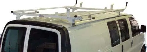 True Racks Aluminum Van Ladder Rack - GMC Savana, Chevy Express - Double Lock Down