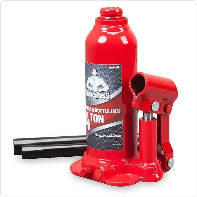 Bottle Jack 4 Ton (8,800 LBs) Welded Hydraulic Car Jack with Pump Handle, Fit Use for Cars Automotive Sedans, Red