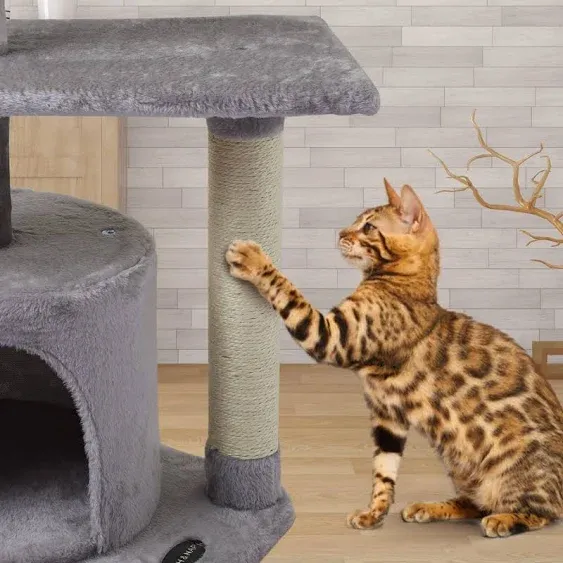 Cute Cat Tree Kitten Cat Tower for Indoor Cat Condo Sisal Scratching Posts with ...