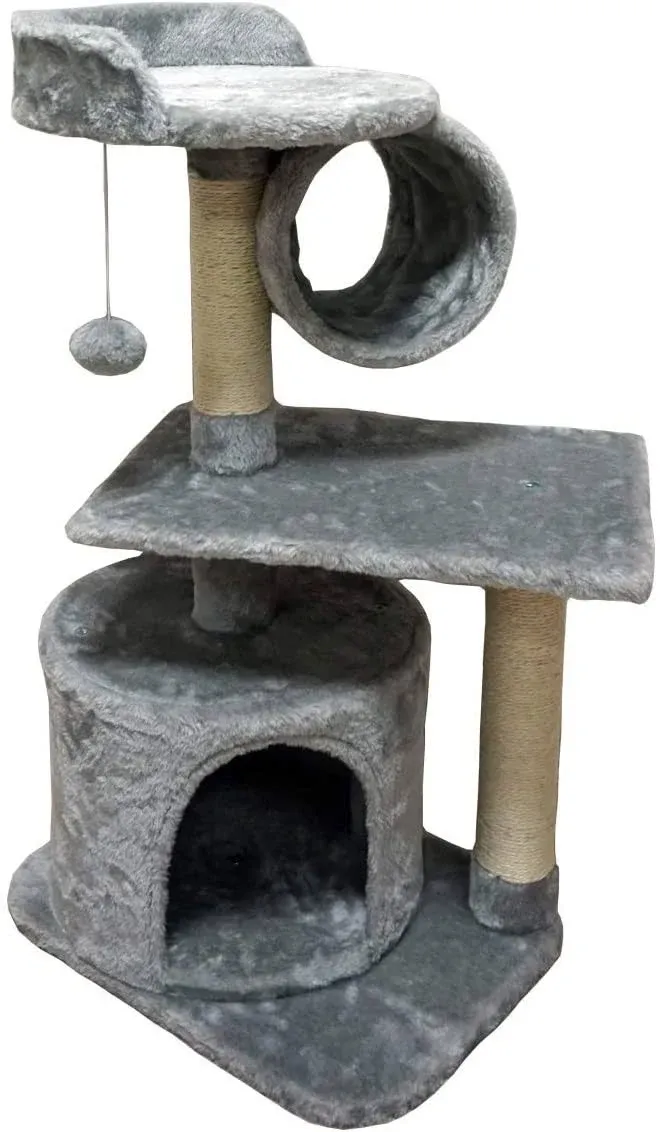 FISH&NAP Cat Tree Cat Tower Cat Condo Sisal Scratching Posts with Jump Platform ...