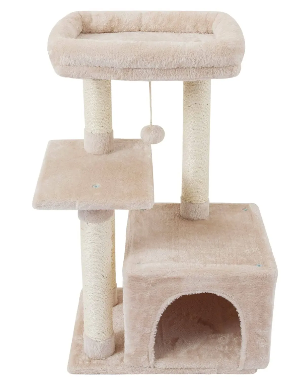 FISH&NAP Cute Cat Tree Kitten Cat Tower for Indoor Cat Condo Sisal Scratching ...