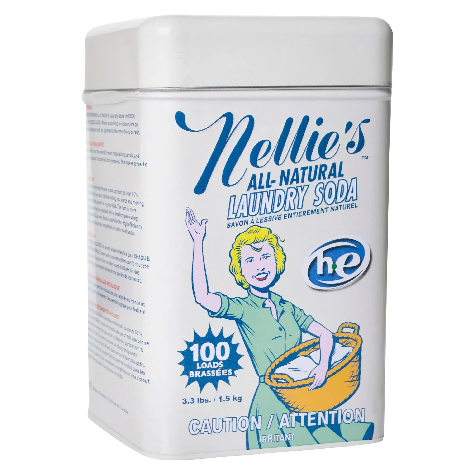 Nellie's Laundry Soda - 100-Load Tin