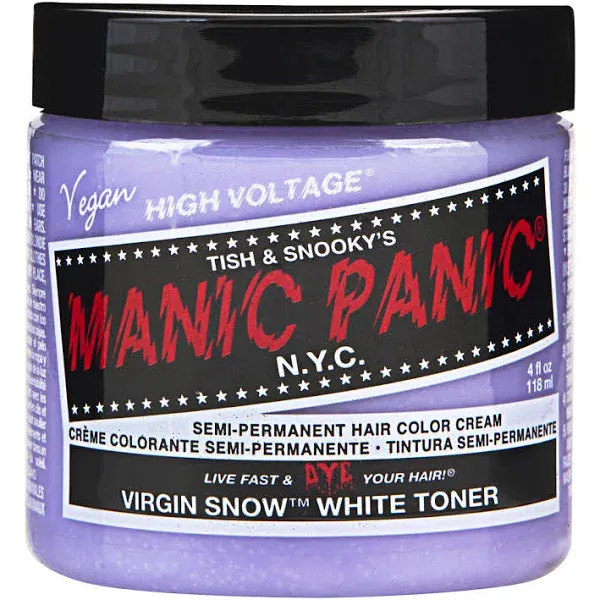 Manic Panic Creamtone Semi Permanent Hair Dye - Virgin Snow White Toner/Mixer 4oz