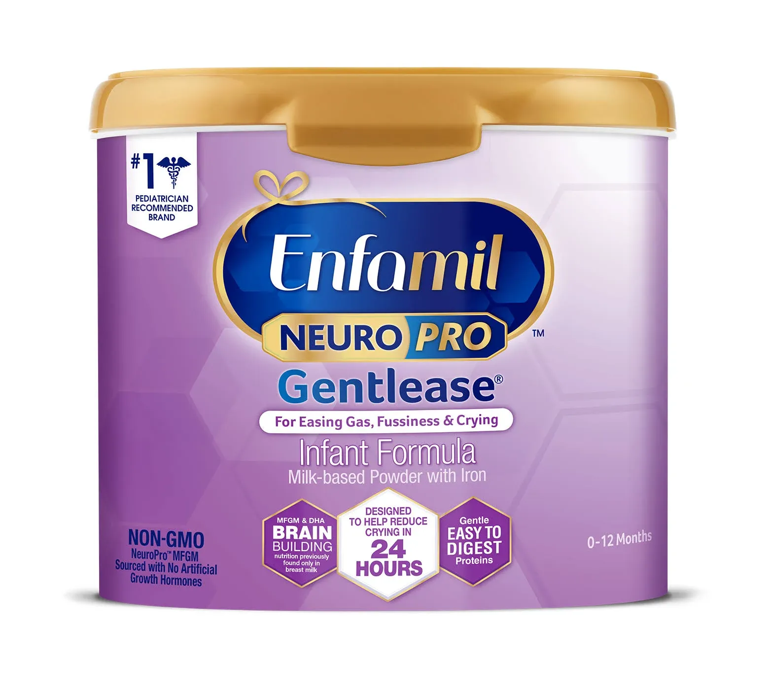 Enfamil NeuroPro Gentlease Baby Formula, Infant Formula Nutrition, Brain and Immune Support with DHA, Proven to Reduce Fussiness, Crying, Gas and Spit-up in 24 Hours, Refill Box, 35.2 Oz (Pack of 4)