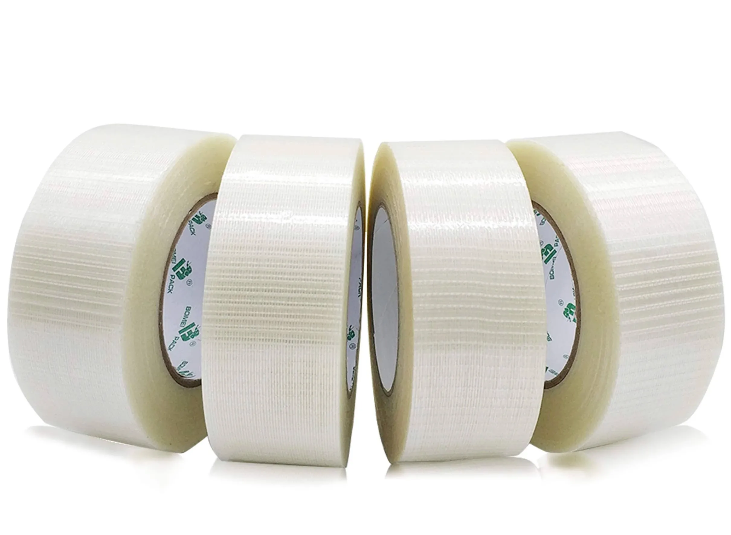 4 Rolls Bi Directional Filament Tape Fiberglass Filament Strapping Tape for S...