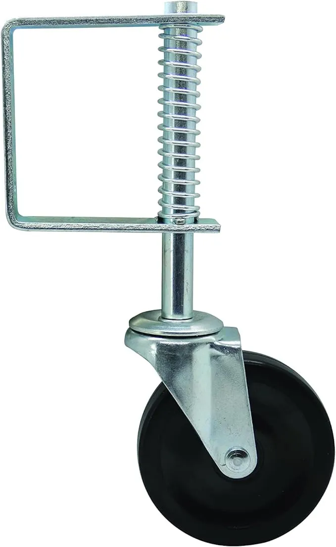 Shepherd 4" Gate Caster with Adjustable Spring Bracket