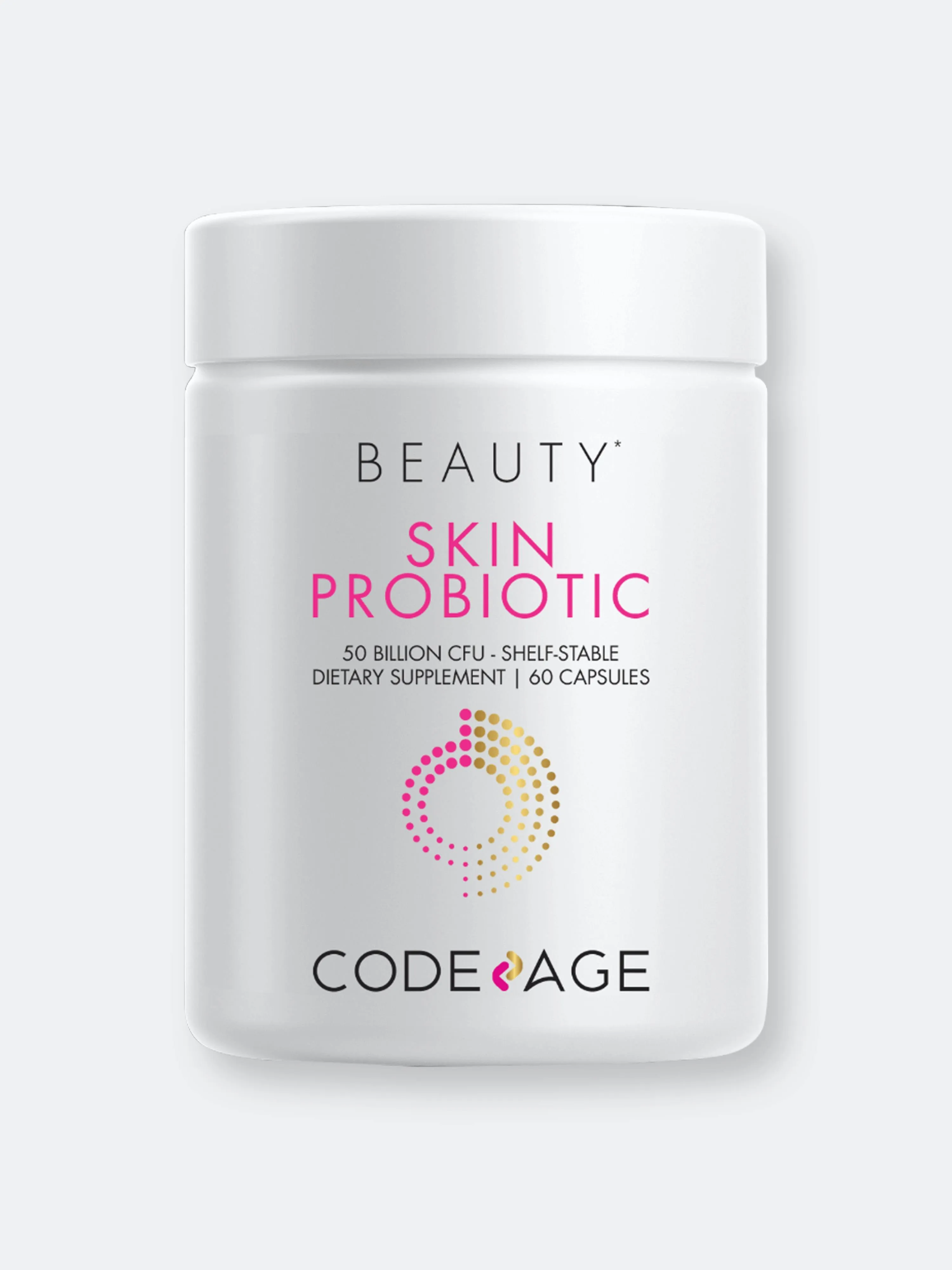 Codeage, Skin Probiotic, Shelf-Stable, 50 Billion CFU, 60 Capsules