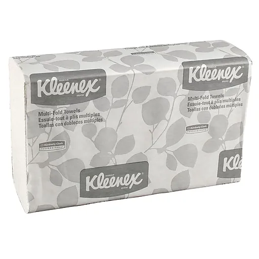 Kleenex Multi-Fold Paper Towels, Convenience, White, 150/pk, Carton of 8