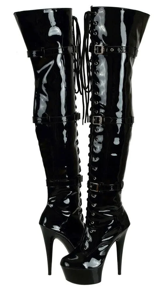 SheSole Women's Over The Knee Thigh High Heel Platform Halloween Costume Boots  | eBay