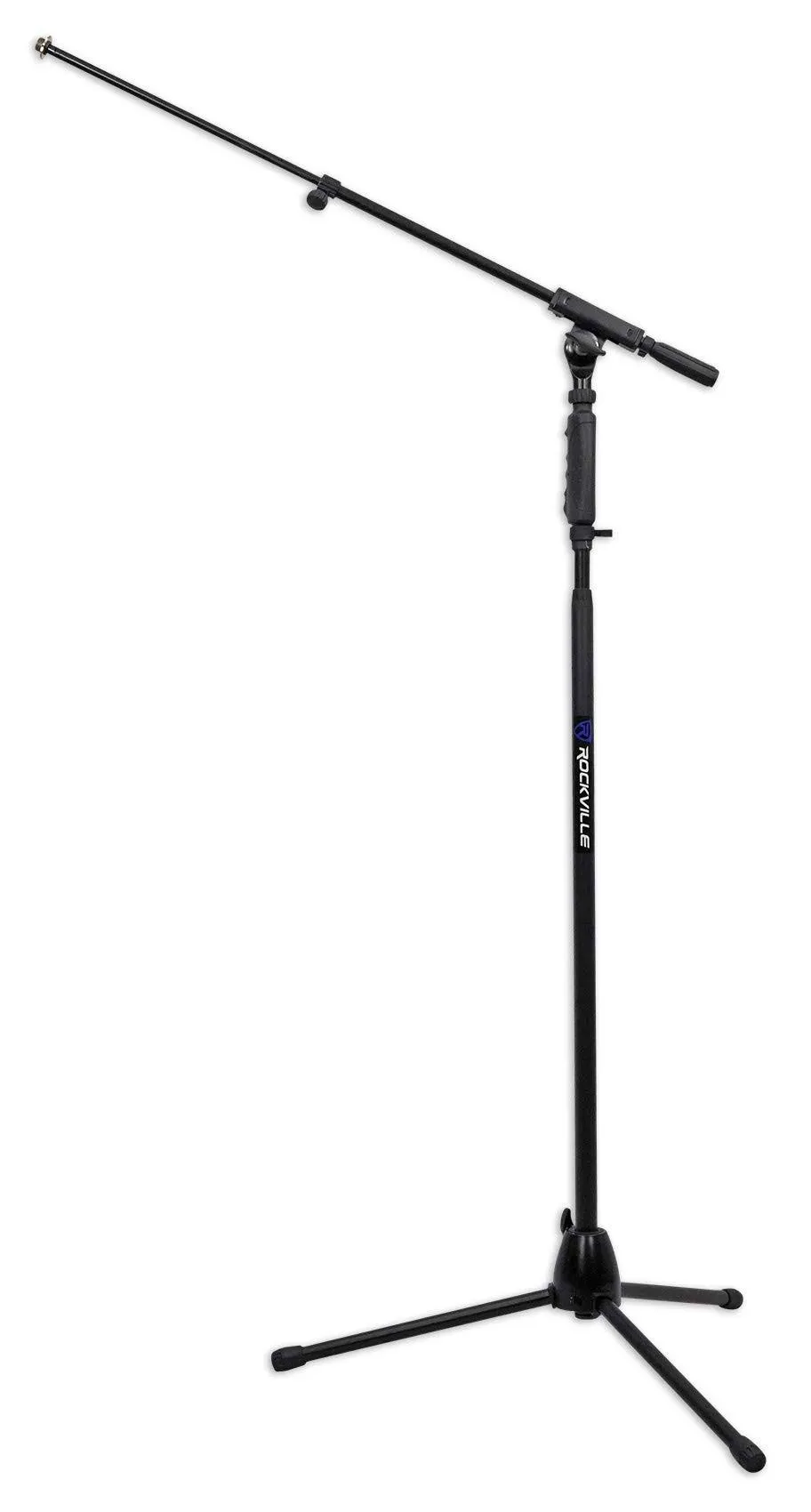 Rockville RVMIC3 Tripod Microphone Stand with Quick Release Hand Clutch & Boom