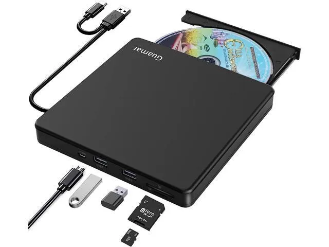 NOLYTH CD ROM External Drive DVD Player for Laptop, USB C Superdrive for Apple, Slot-in CD Drive DVD Burner Optical Disk Reader Drives for Mac PC Computer Windows MacBook