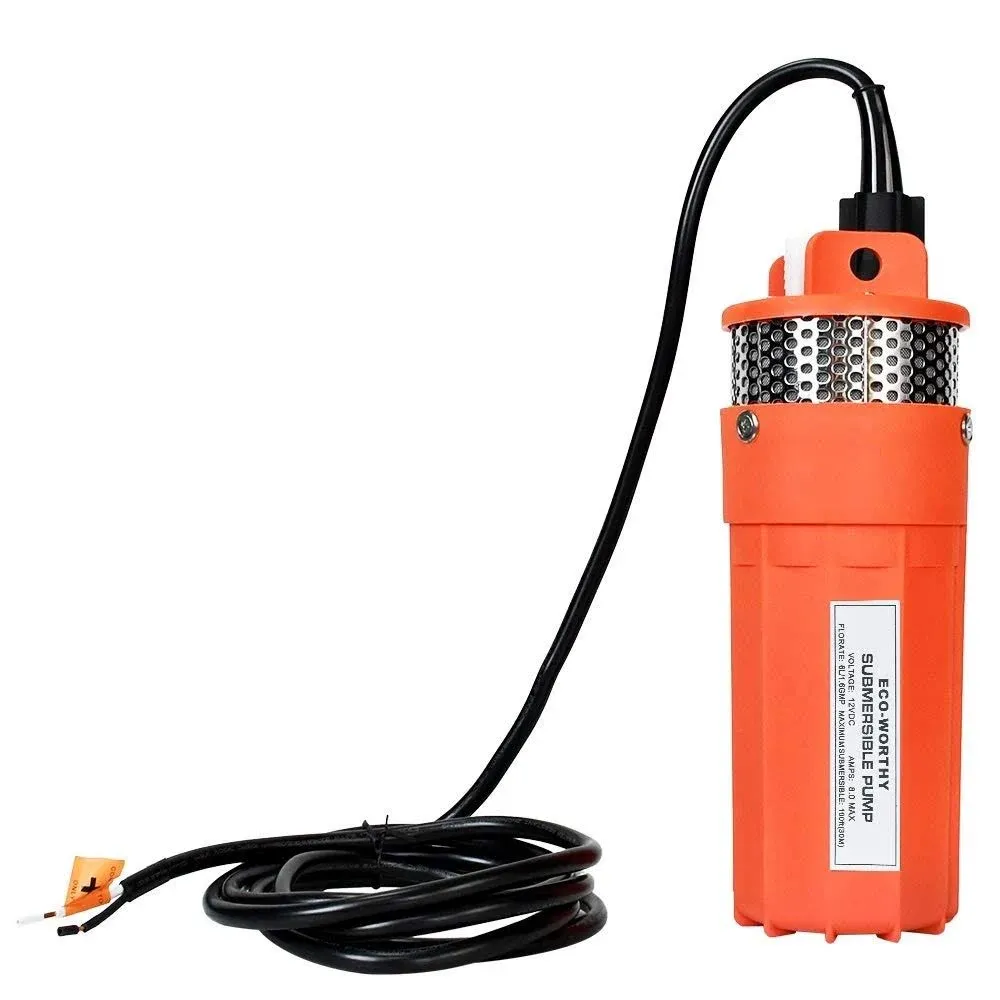 ECO-WORTHY 12V DC Submersible Well Water Pump with 10ft Cable, Water Flow 1.6...