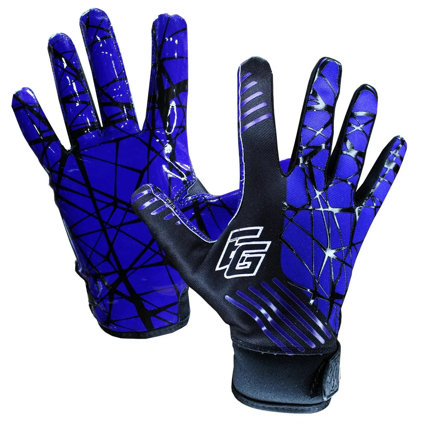 Eternity Gears Football Gloves - Tacky Grip Skin Tight Adult Football Gloves ...