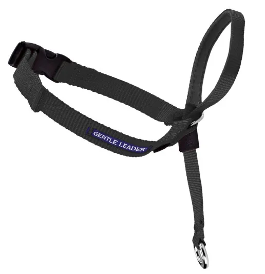 PetSafe Gentle Leader No-Pull Dog Headcollar - The Ultimate Solution to Pulling - Redirects Your Dog's Pulling For Easier Walks - Helps You Regain Control - Medium , Black