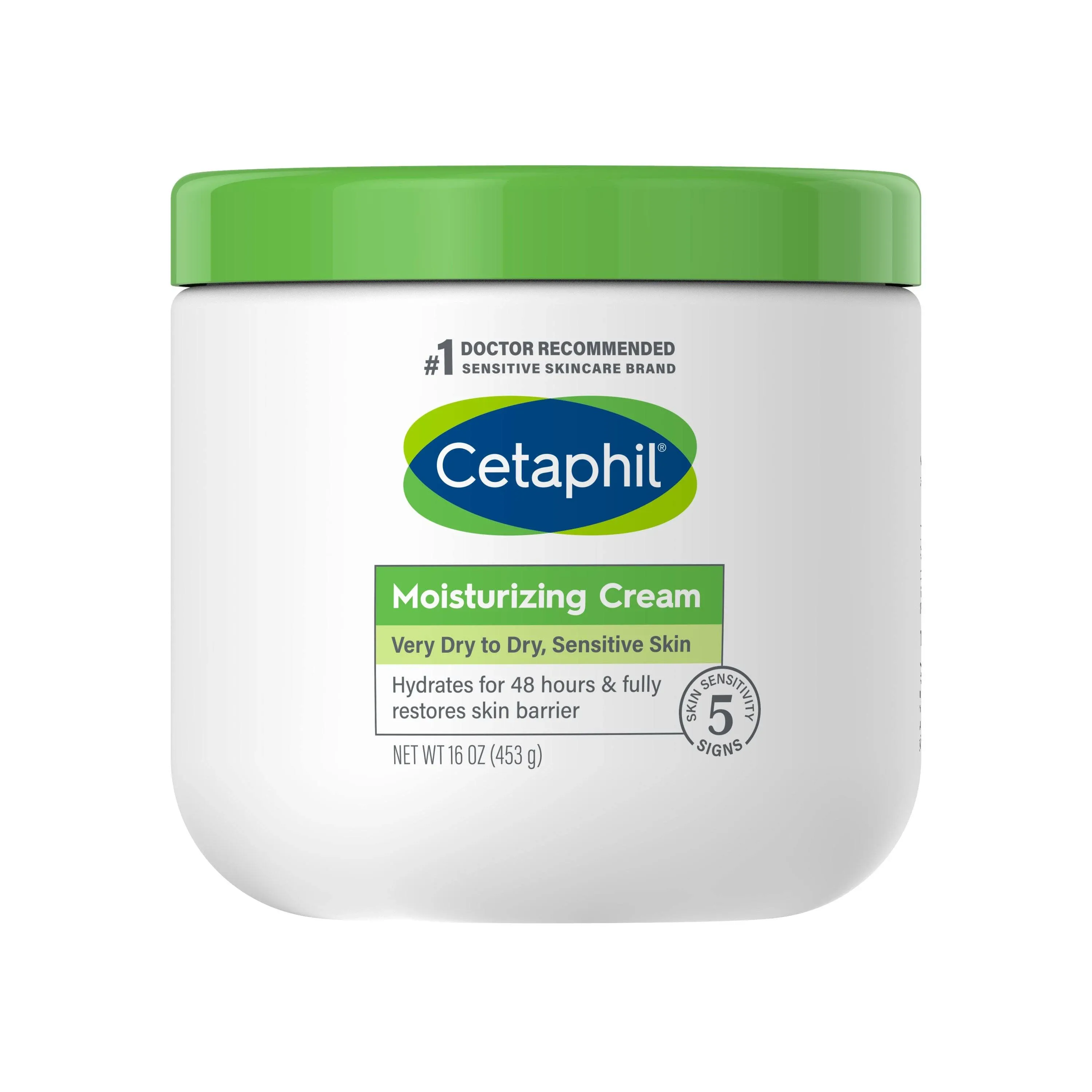 Cetaphil Moisturizing Cream for Dry to Very Dry, Sensitive Skin, 16 oz, Fragrance Free