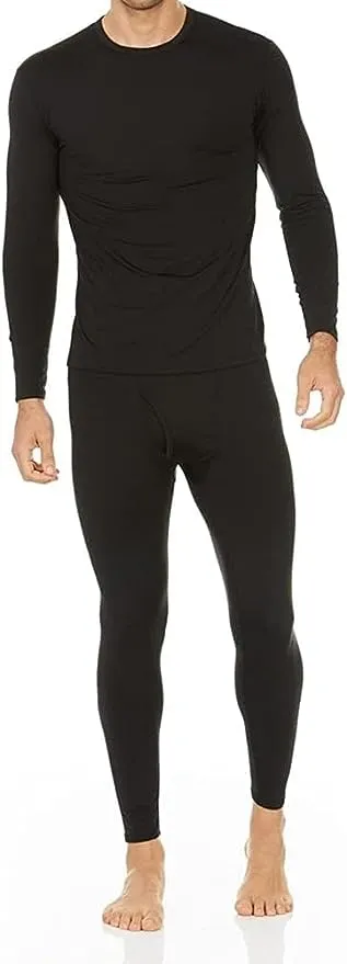 Thermajohn Long Johns Thermal Underwear for Men Crewneck Set