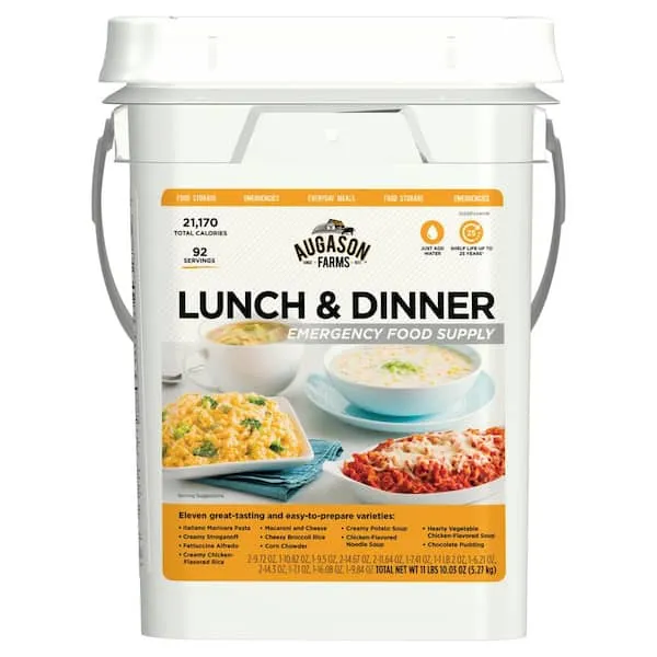 Augason Farms Emergency Food Supply Lunch & Dinner Pail