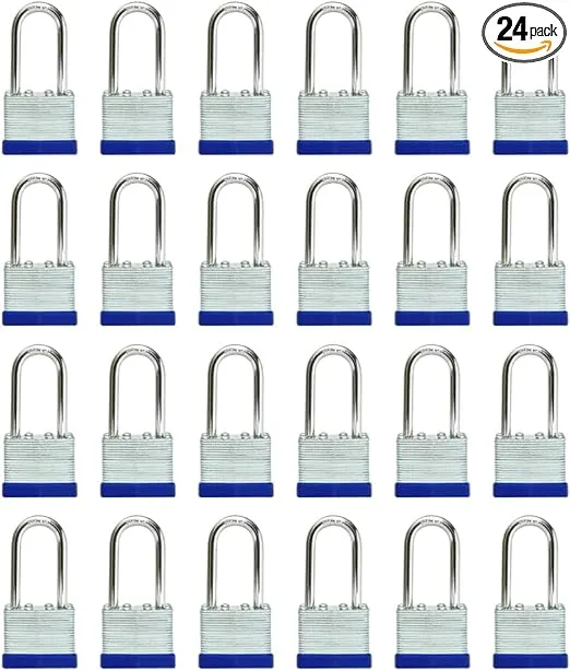 Laminated Steel Keyed Padlock, Keyed Alike Locks,1-9/16&#034;(<wbr/>40Mm) Wide Body,Long Sh