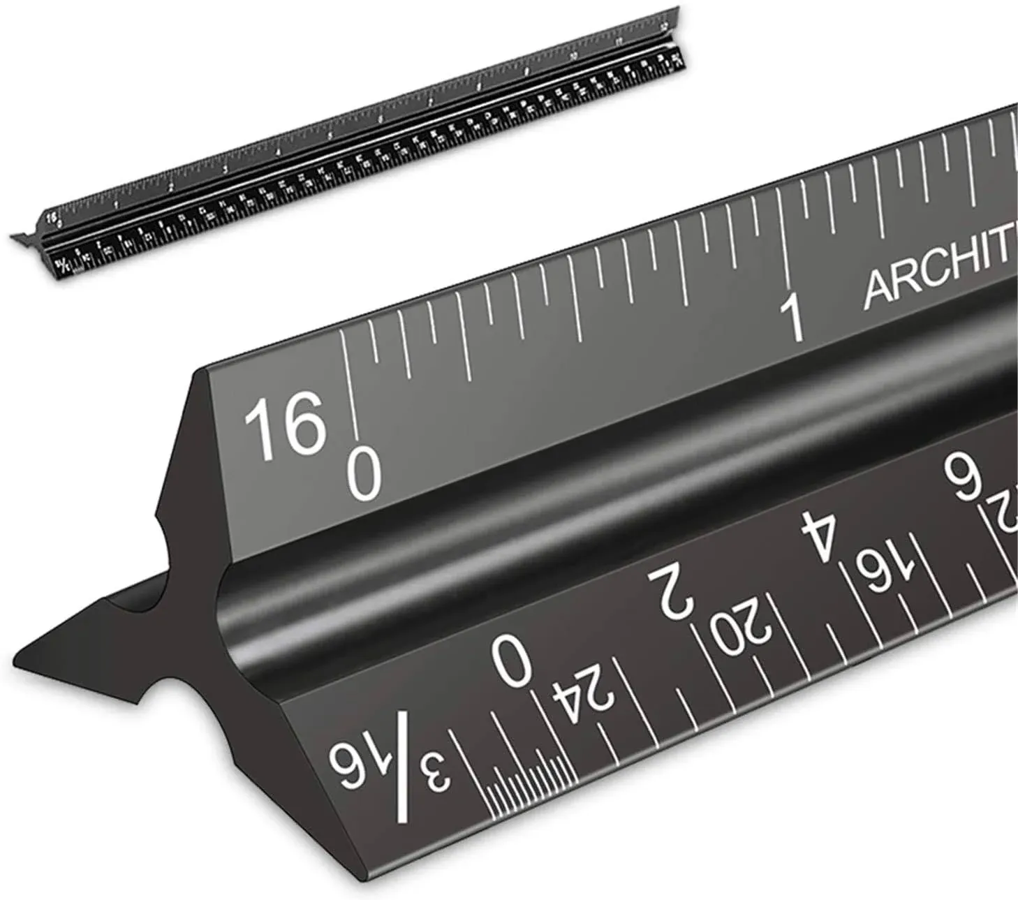 Architectural Scale Ruler Imperial Measurements 12 Laser-Etched Aluminum ...