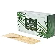 KingSeal Bamboo Wood Coffee Stirrers, Square End, 7 inch Length, 100% Renewable and Biodegradable - 1000 Count (2 Boxes of 500)