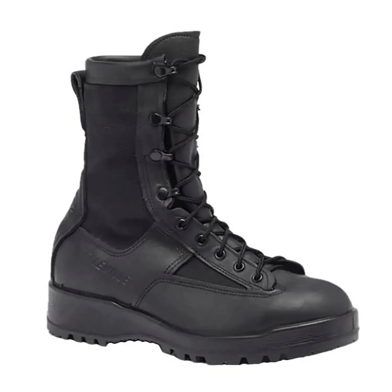 Belleville 800 ST 8” Waterproof Steel Toe Flight and Flight Deck Combat Boots for Men - US Navy Black Leather with Gore-Tex Lining and Vibram Outsole; Berry Compliant